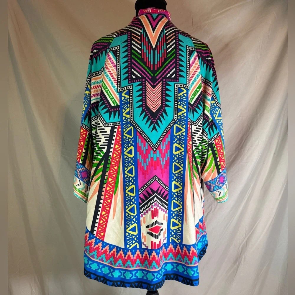 Flying Tomato Bohemian Geometric Tribal Vibrant Kimono Cardigan‎ 🌿